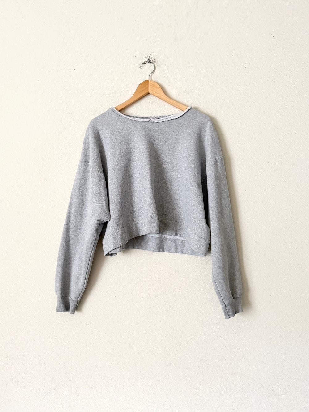 Rachel Comey XS/SMALL Mingle oversized cropped long sleeve grey sweatshirt